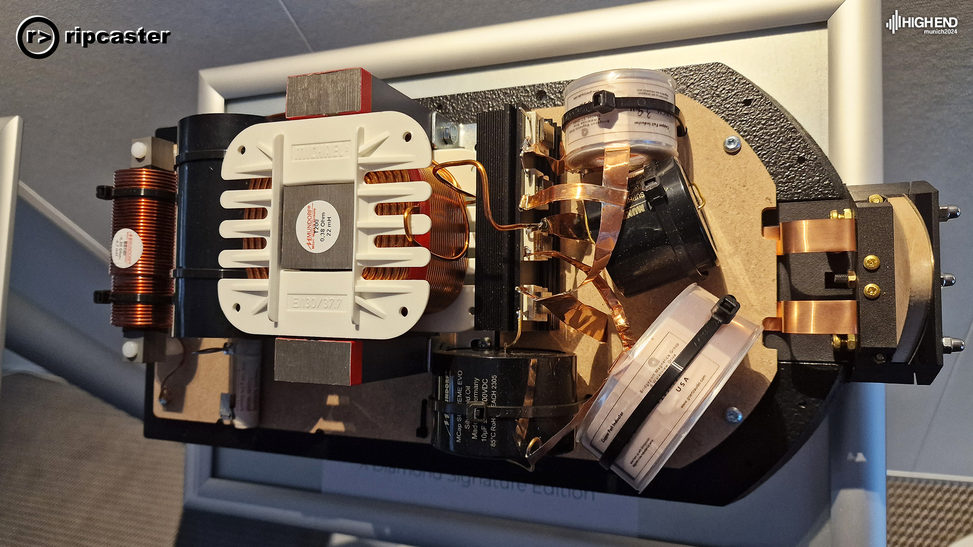 The inside of a piece of HiFi kit