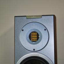 Close-up of the top of the Audiovector R3 Arreté we have in our showroom.