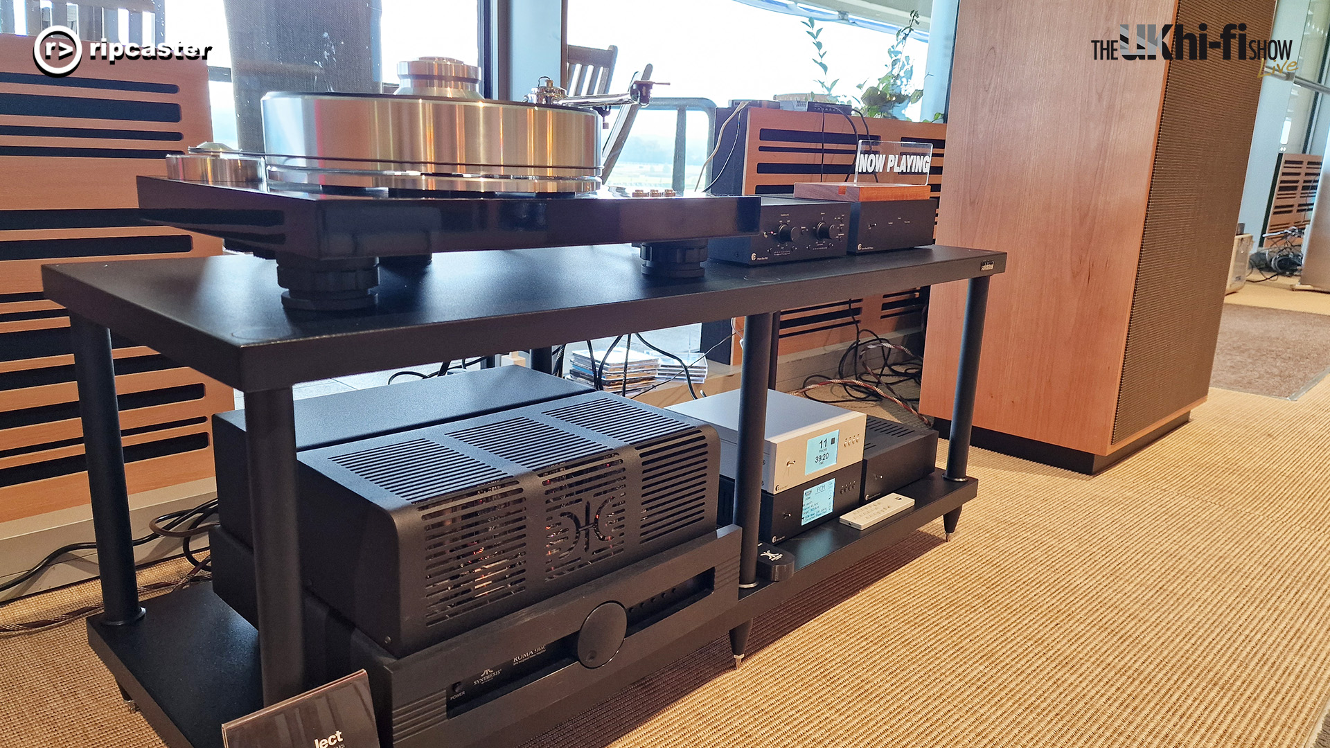 HiFi equipment on a low stand