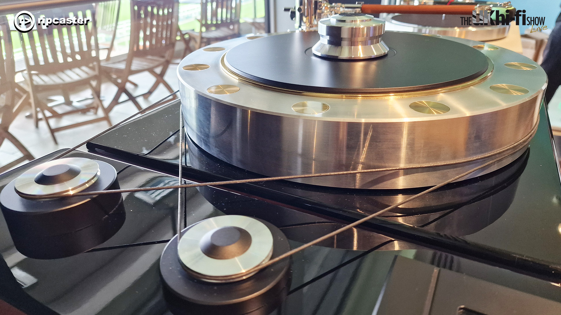 A turntable at the Ascot HiFi Show