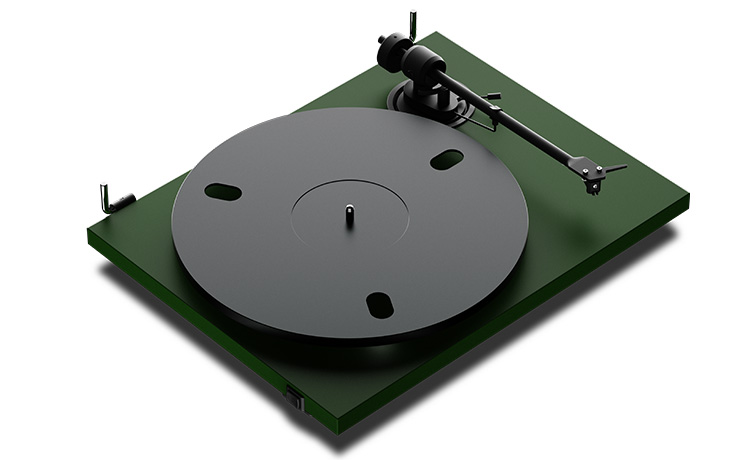 The Project E1.2BT Turntable in satin green