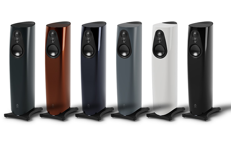 The various standard colour options for the 343 speaker