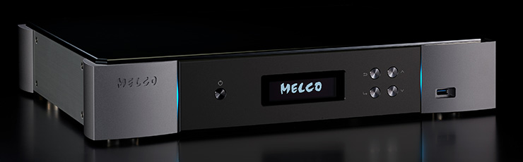 Melco N1-S38 front and side view