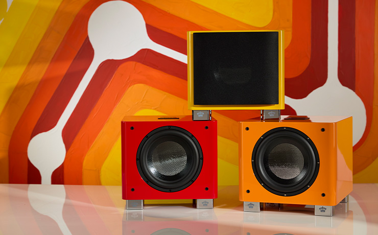 The Three REL T/9x Special Edition colours.  Red and orange next to each other and yellow on top 