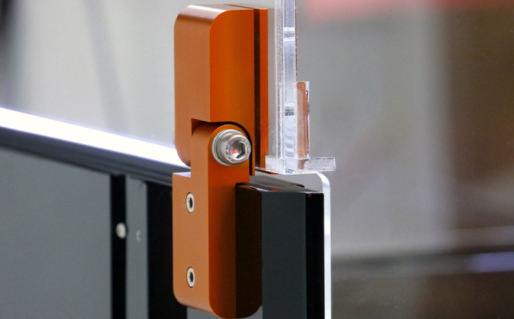 The orange hinge of the Vertere Isolation Platform