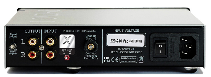 Vertere Phono-1 LX Phono Preamplifier - rear view