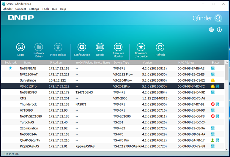 qfinder pro not finding qnap