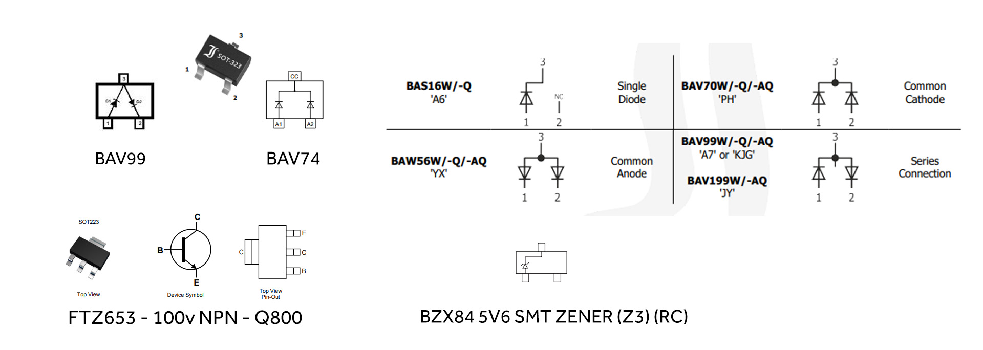 SOT-23 Diode on Komri Amp boards