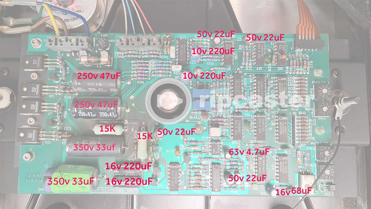 Linn Lp12 Power Supply Capacitor values