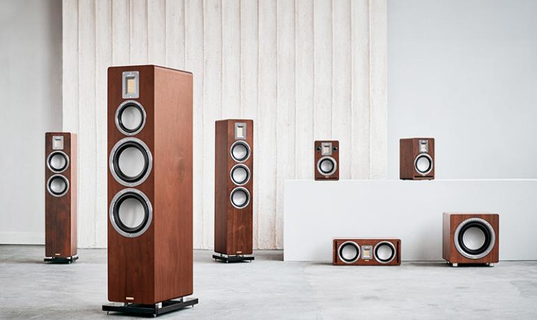 A variety of Audiovector speakers from the QR Series
