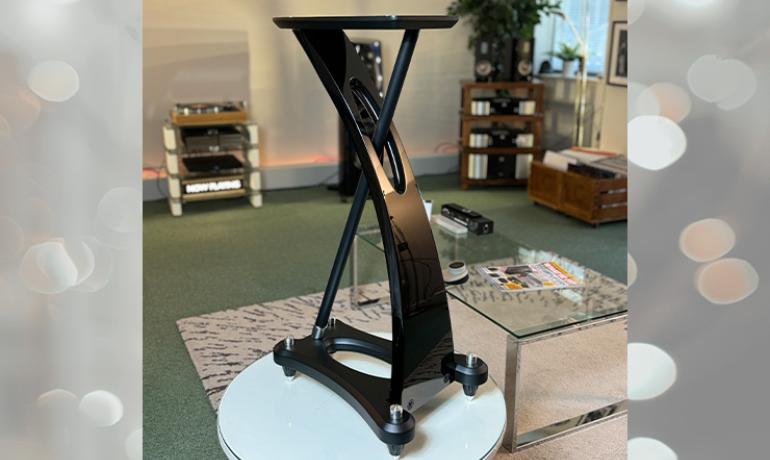 The Raidho TD1.2 speaker stand in the ripcaster showroom