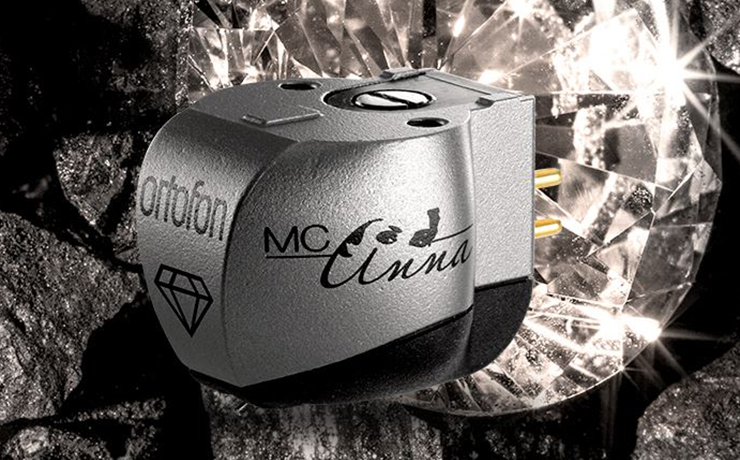 Ortofon MC Anna Diamond Cartridge on a diamond background