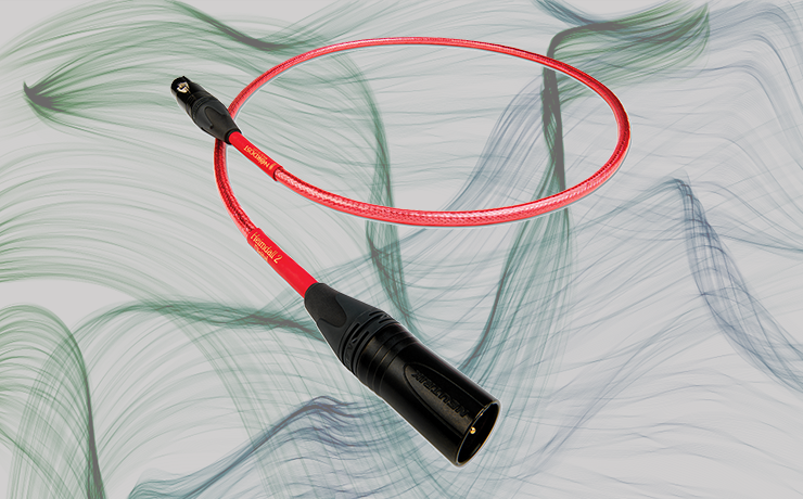 Nordost Heimdall 2 Digital Cable (110ohm).  Background is green wavy lines.