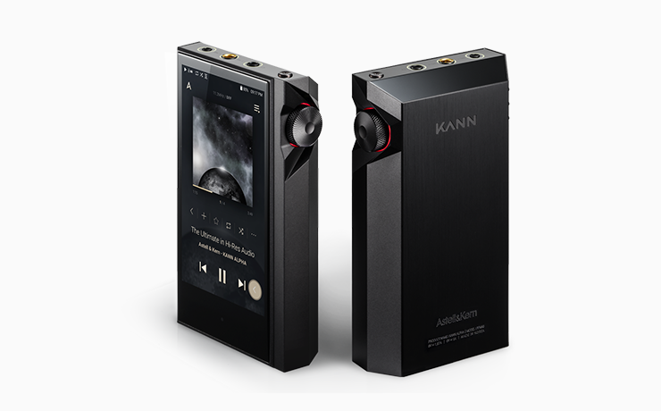 A pair of Astell&Kern KANN Alphas.  One viewed from the front, one from the back