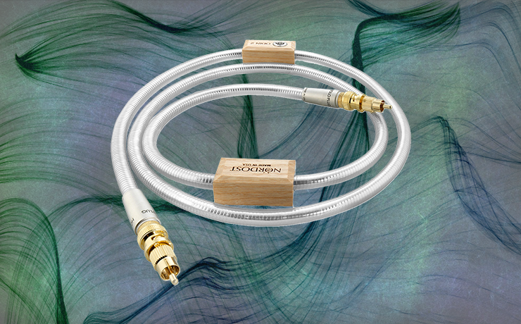 Nordost Odin 2 Digital Cable (75ohm) background is green and grey