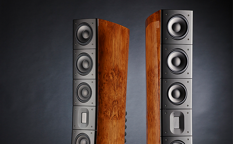 A view of the top of a pair of Raidho TD4.2 speakers