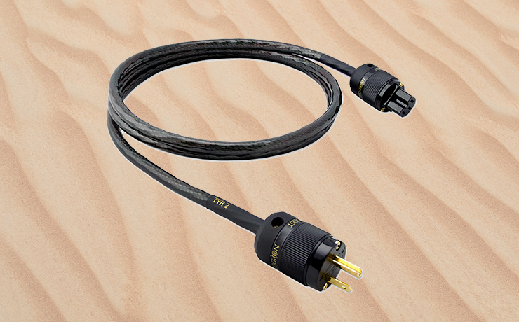 Nordost Tyr 2 Power Cable on a background of rippled sand