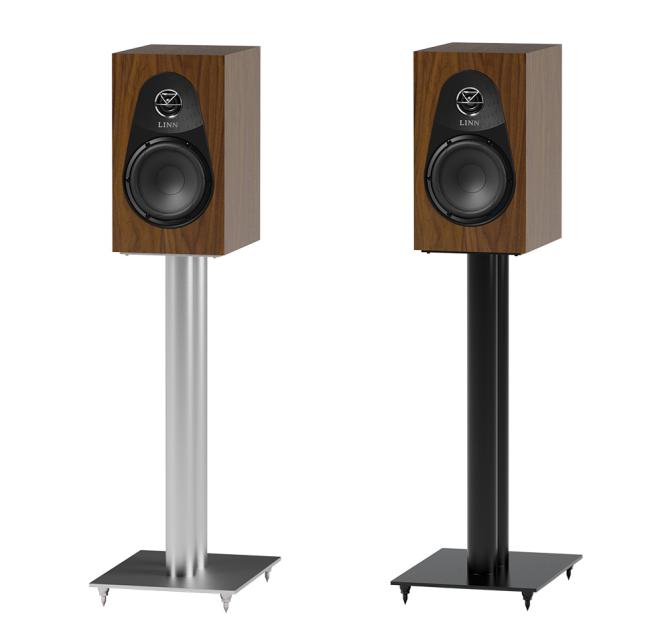 The Linn 119 on the left is on a silver stand and the 119 on the right is on a black stand