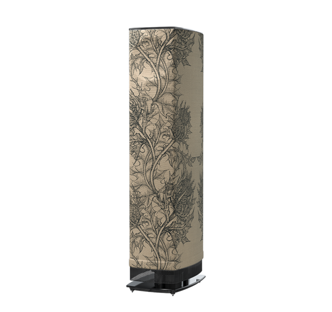 The Linn 530 speaker in the Butterscotch Thistle Finish