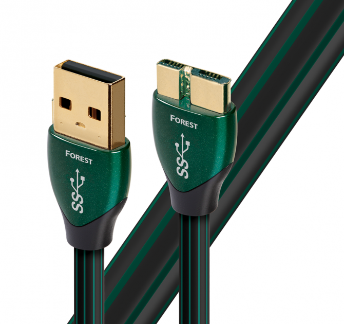 AudioQuest Forest USB Cable - 0.75m, USB 3.0 A, USB Micro B 3.0 Add to D