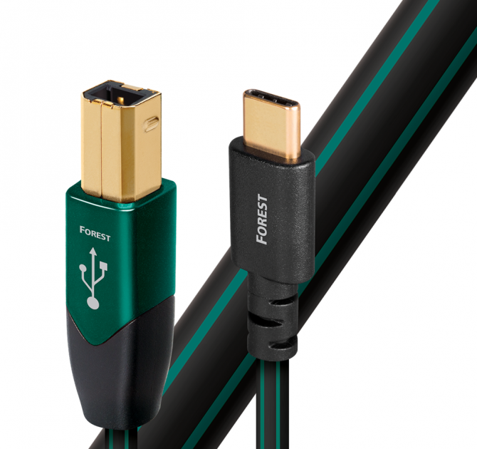 AudioQuest Forest USB Cable - 0.75m, USB B, USB C