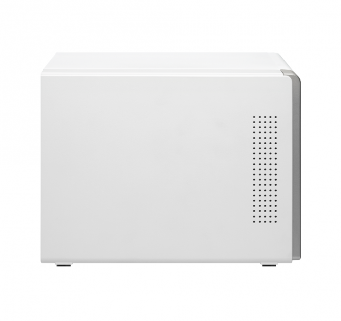 QNAP TS-431P2 Four Bay Network Attached Storage (NAS) left side view.