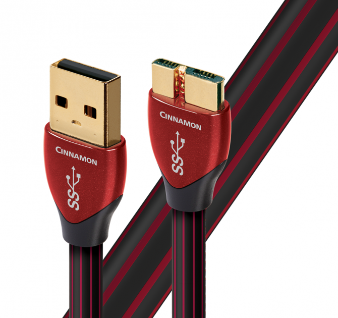 AudioQuest Cinnamon USB Cable - 0.3m, USB 3.0 A, USB Micro B 3.0 