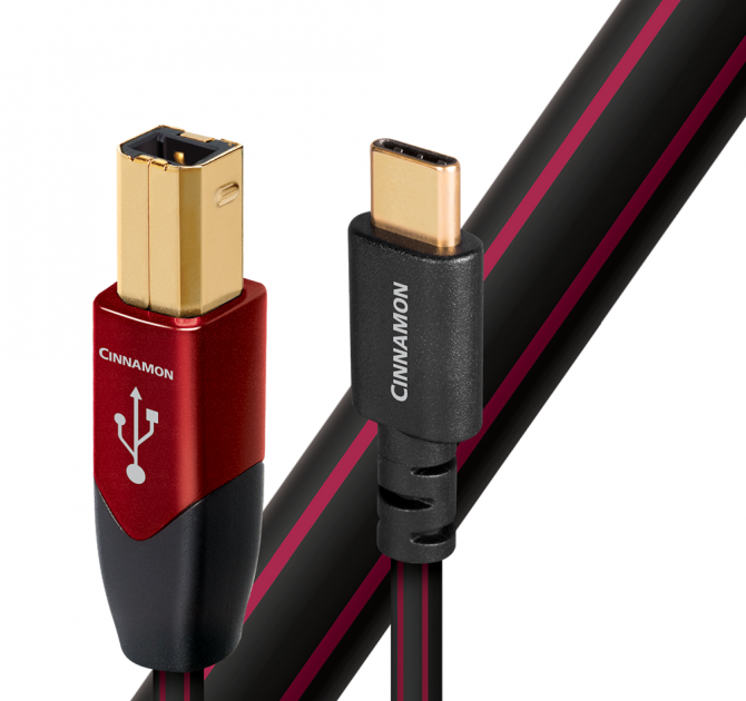 AudioQuest Cinnamon USB Cable - 0.3m, USB B, USB C 