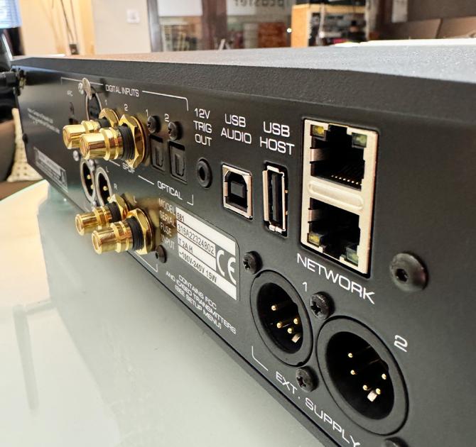 MOON 681 Network Player/DAC rear view of our unit at the ripcaster showroom