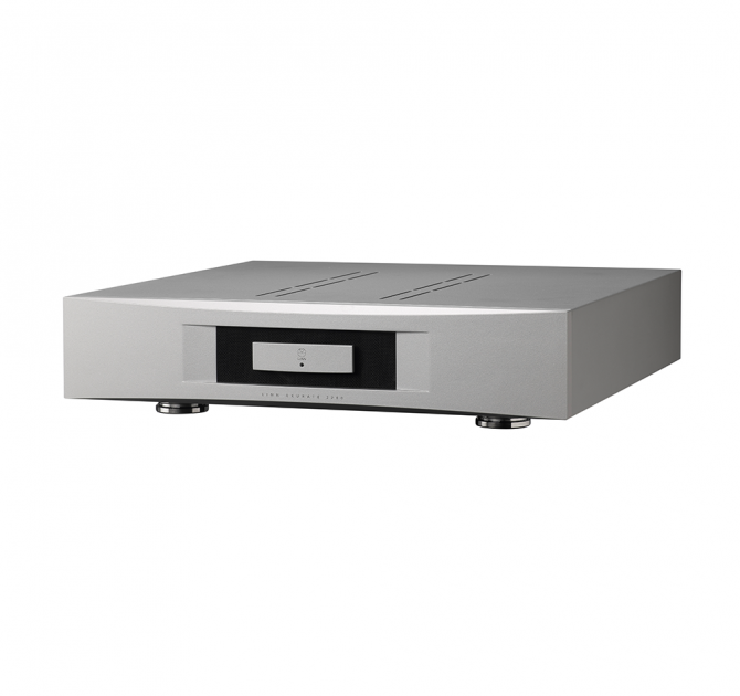 Linn Akurate 2200 Amplifier front, top and side view.