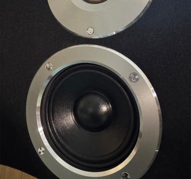 Audiovector Trapeze Ri close-up of the front detail