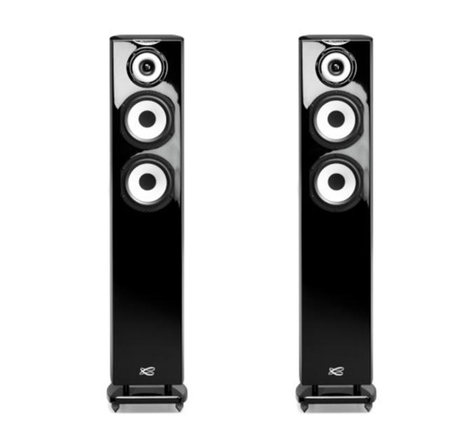 A pair of Cabasse Java MC40 floorstanding speakers in black