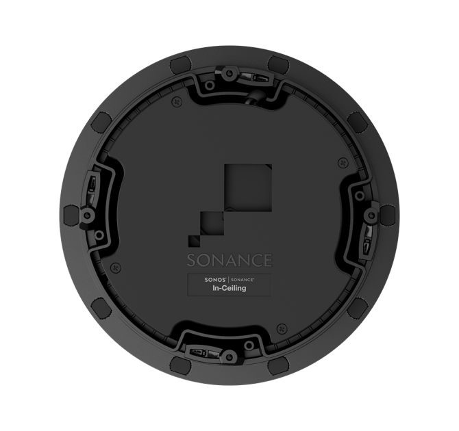 SONOS In-Ceiling Speaker by Sonance - a view of the underneath of the speaker