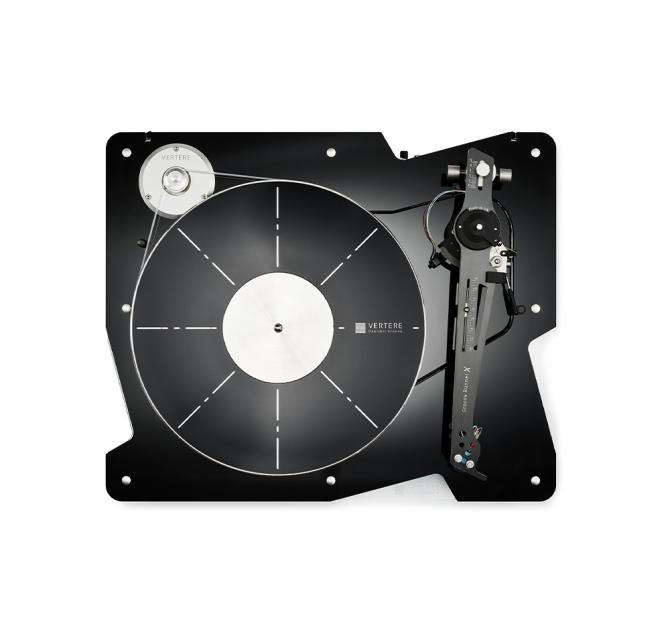 Vertere DG-X Turntable in black viewed from above