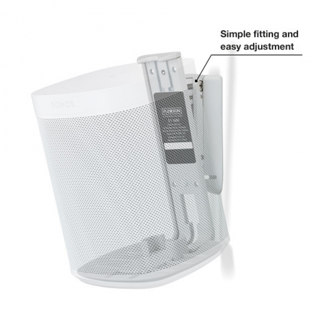 Flexson Wall Mount One/Play1 in white.