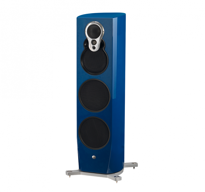 Linn Klimax 350 Passive Loud Speaker in Gloss Blue.