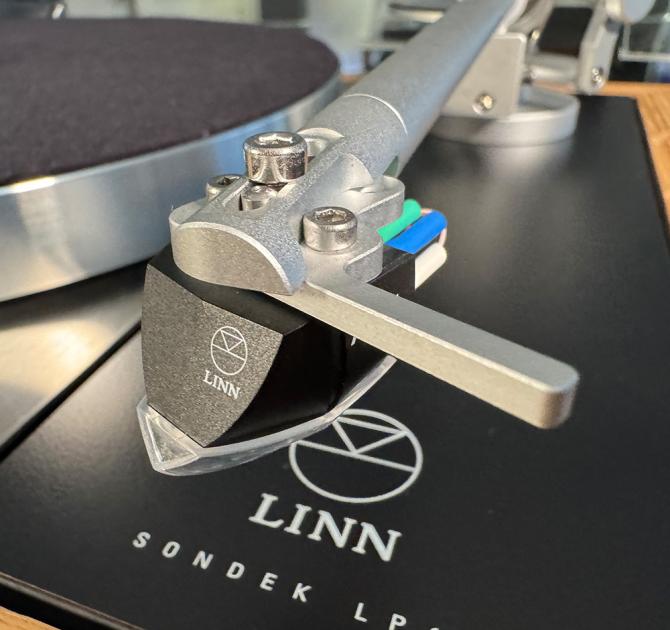 Linn Majik MM LP12 Fluted turntable in oak in the ripcaster showroom 