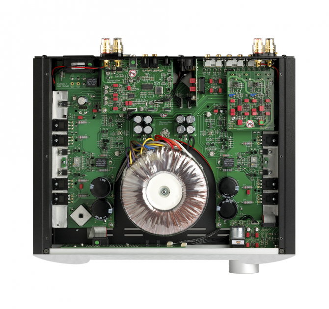 Moon 340i D3PX Stereo Integrated Amplifier inside circuitry.