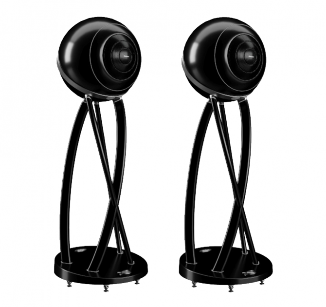 A pair of Cabasse Pearl Pelegrina speakers in black