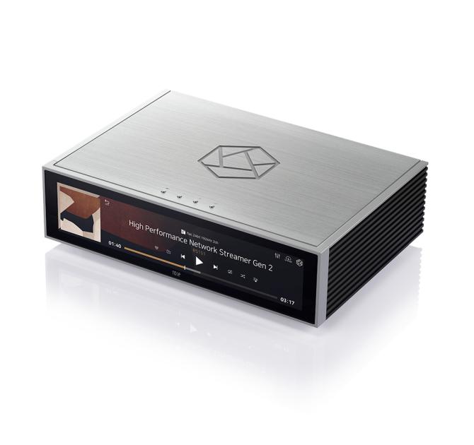 HiFi Rose RS151 Streamer/DAC in silver top, front and side view