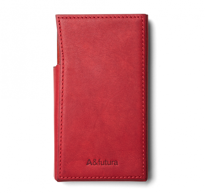 Astell & Kern SE100 Leather Case in red.
