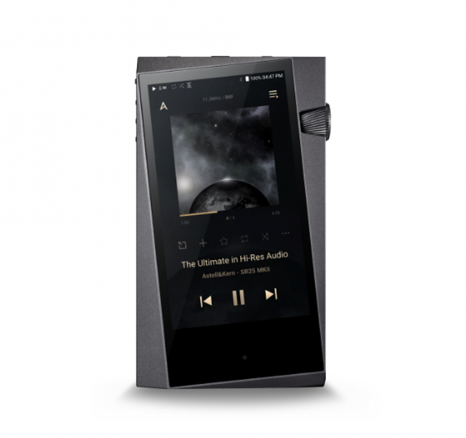 Astell & Kern A&norma SR25 Portable Music Player Mk II.  Showing the front.