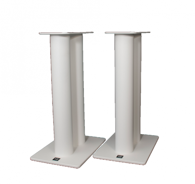 A pair of Kii Three stands in white