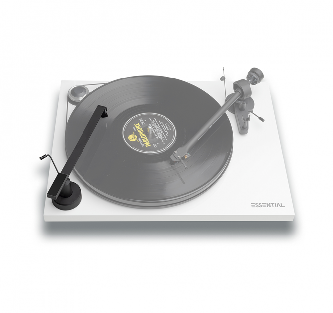 Project Sweep-IT S2 Premium real-time vinyl brush shown in action on a record player