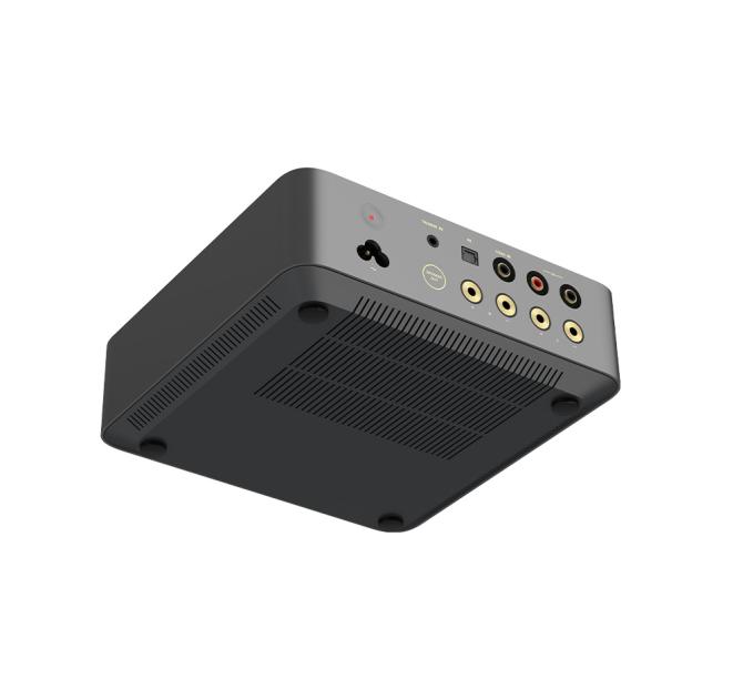 WiiM Vibelink Amp rear and underneath view