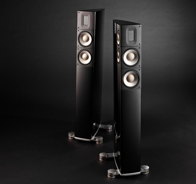 Raidho Acoustics X2/XT2 Speakers - black tall speakers