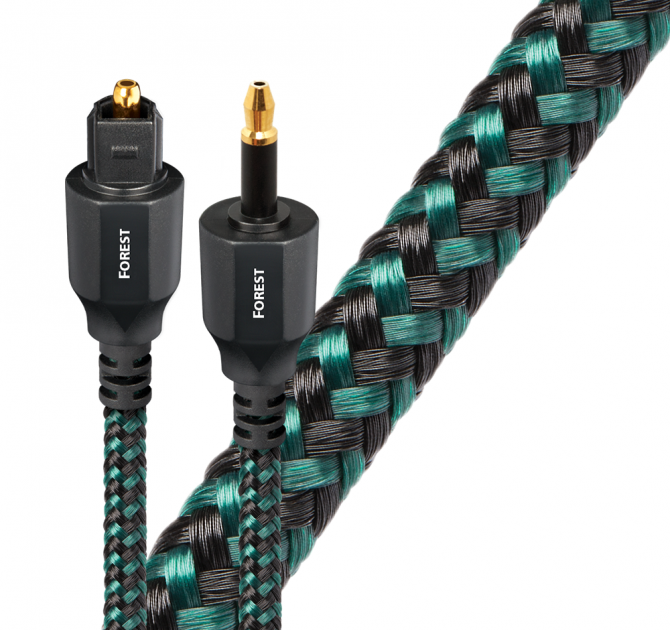 AudioQuest Forest Toslink Cable - 1.5m, 3.5mm Mini Optical, Full-Size Optical 
