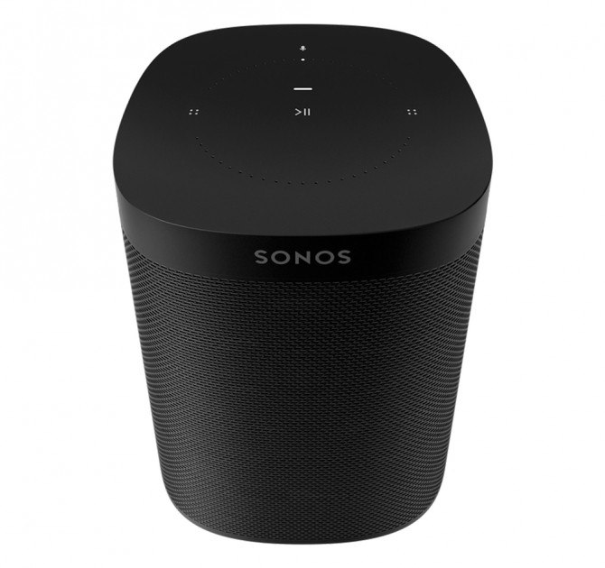 SONOS One Black front and top view