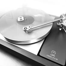 Linn Sondek LP12-50 Turntable photographed at ripcaster - black and white