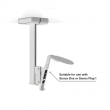 Flexson Ceiling Mount One/Play1 White x1 with the words "suitable for use with Sonos One or Sonos Play:1"